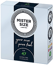 Презервативы латексные, размер 47, 3 шт - Mister Size Extra Fine Condoms — фото N2