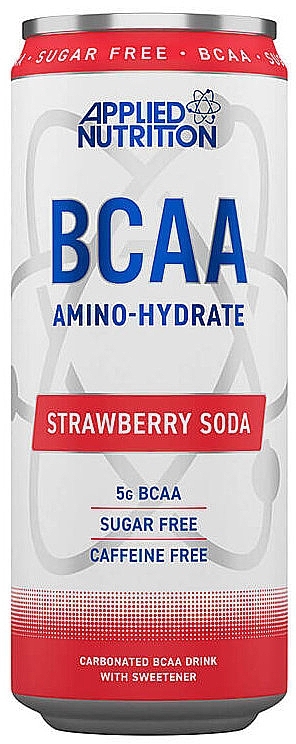 Енергетик без кофеїну "Полунична газованка" - Applied Nutrition BCAA Amino-Hydrate Cans — фото N1