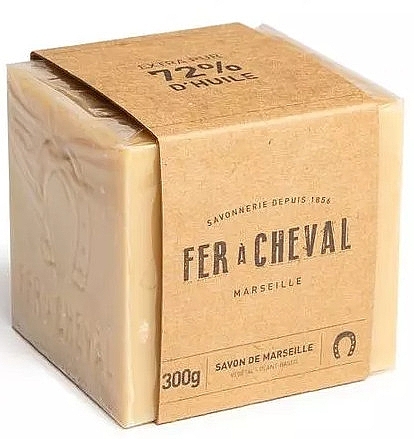 Натуральное растительное мыло, куб - Fer A Cheval Vegetal Marseille Soap Cube — фото N1