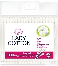 Парфумерія, косметика Ватні палички в поліетиленовому пакеті, 300шт - Lady Cotton