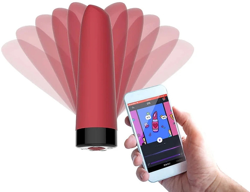 Мини-вибратор силиконовый 9.5 см, красный - Magic Motion Awaken — фото N3