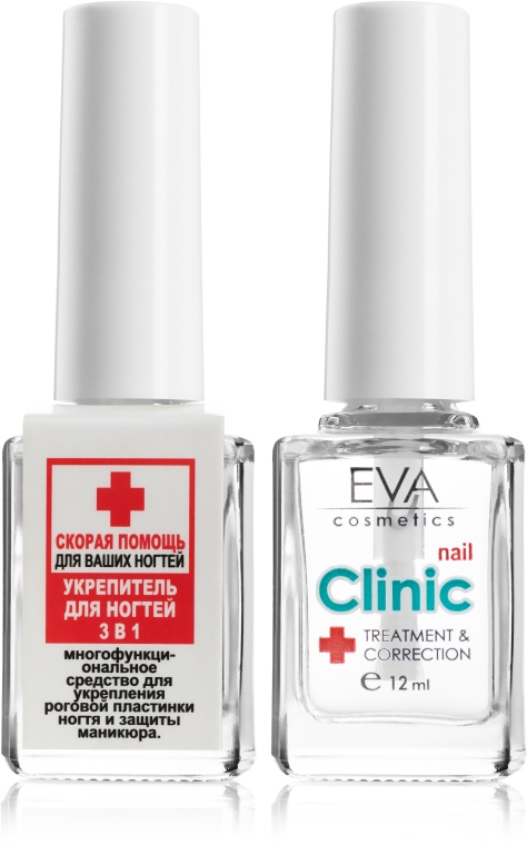 Укрепитель для ногтей 3в1 - Eva Cosmetics Clinic Nail — фото N1