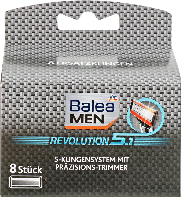 Змінні леза для станка, 8 шт - Balea Men Revolution 5.1 — фото N1