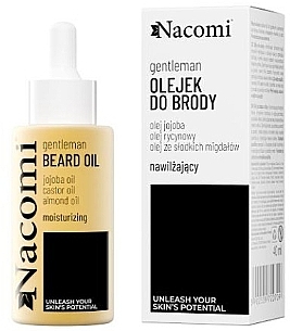 Олія для бороди та волосся на обличчі, для чоловіків - Nacomi Gentelman Beard And Facial Hair Oil — фото N1