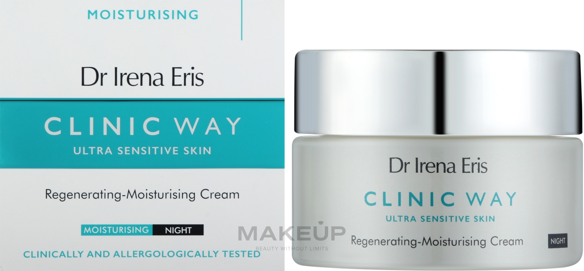 Регенерувальний і зволожувальний нічний крем для обличчя - Dr. Irena Eris Clinic Way Ultra Sensitive Skin Regenerating-Moisturising Cream Night — фото 50ml