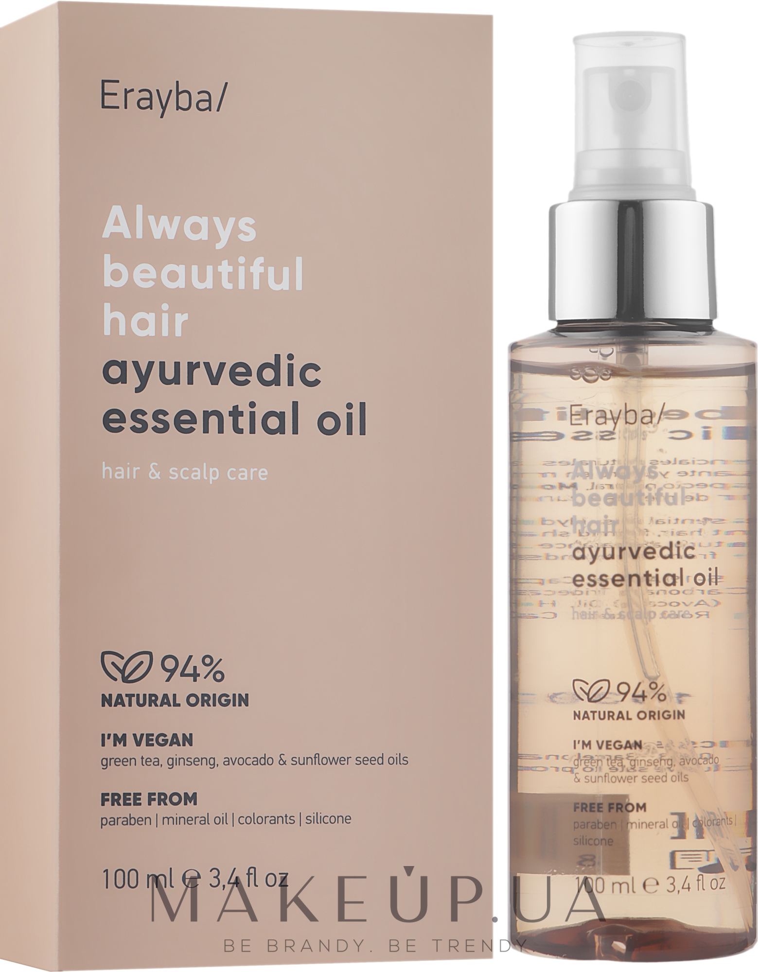 Масло для волос - Erayba ABH Ayurvedic Essential Oil — фото 100ml