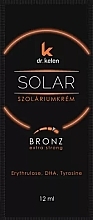 Крем для солярия "Эффект двойного загара" - Dr.Kelen Solar Bronz 2в1 (пробник) — фото N1