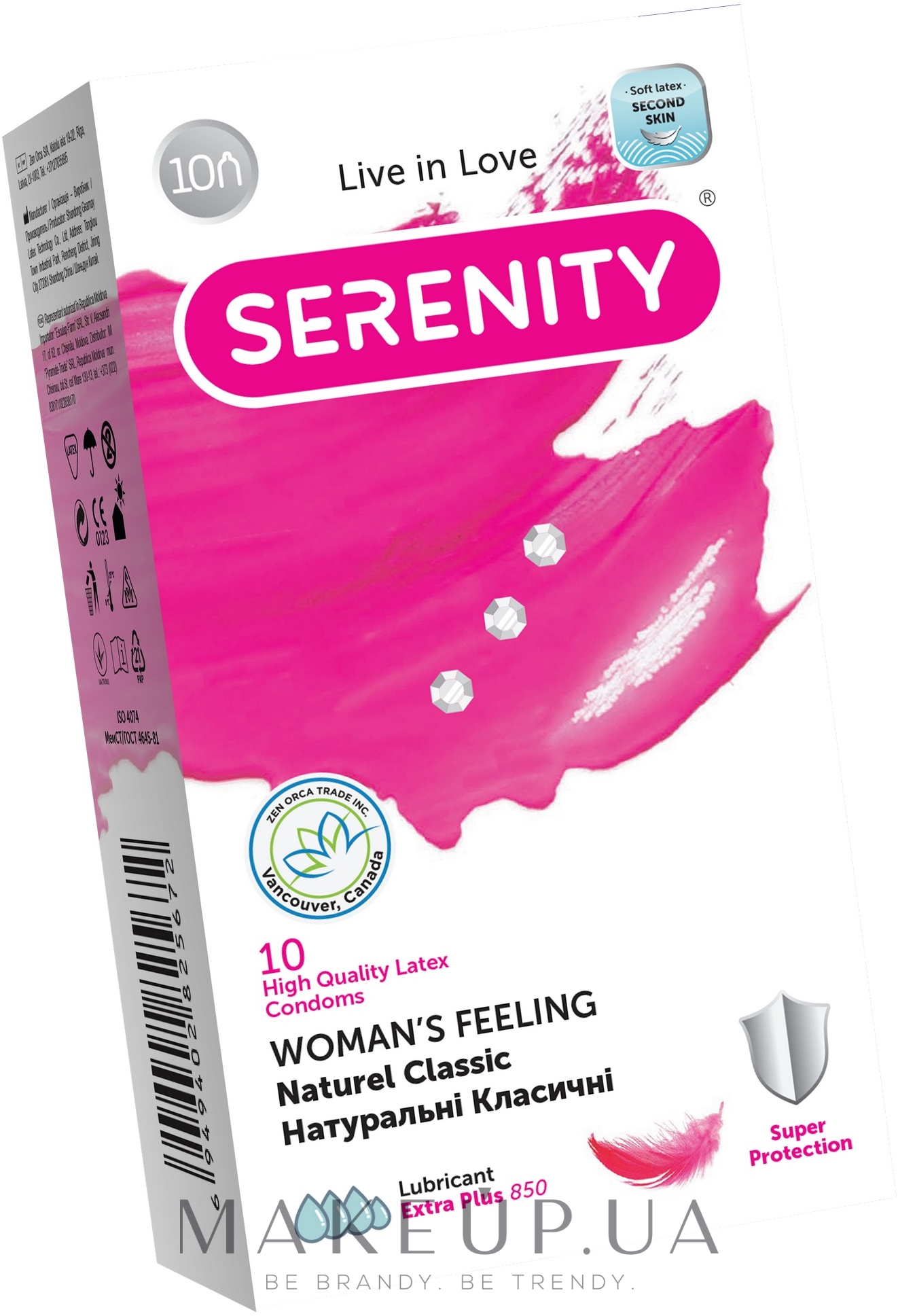 Презервативы натуральные классические, 10шт - Serenity Woman`s Feeling Naturee Classic — фото 10шт