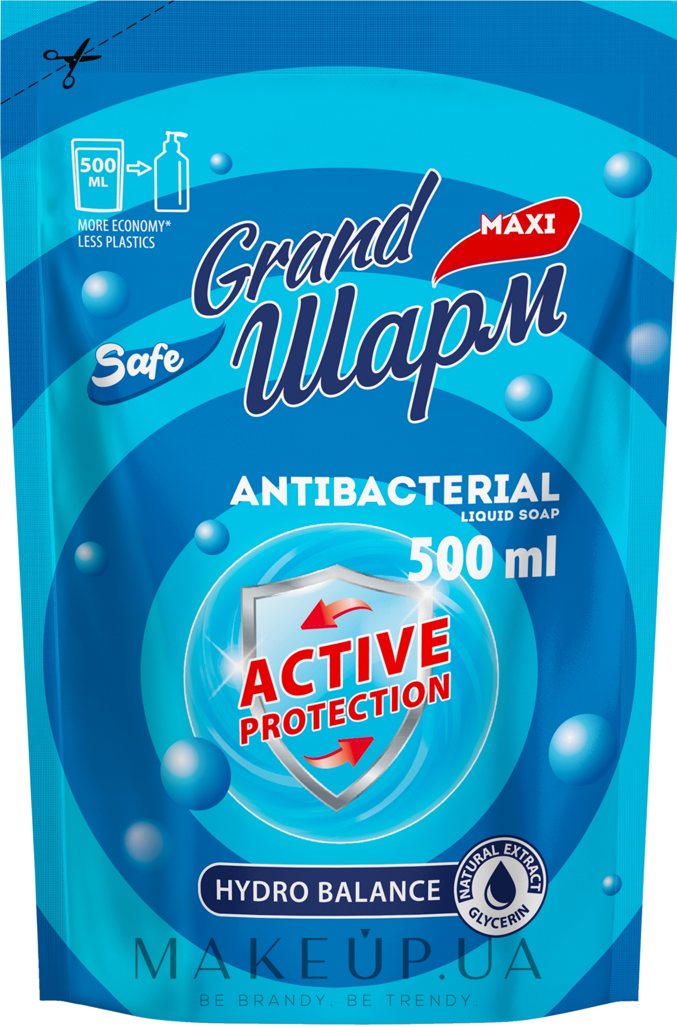 Антибактериальное жидкое мыло - Grand Шарм Antibacterial Liquid Soap (сменный блок) — фото 500ml