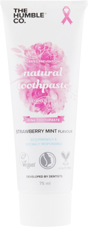 Натуральна зубна паста "Полуниця і м'ята" - Humble Natural Toothpaste Strawberry Mint — фото N1