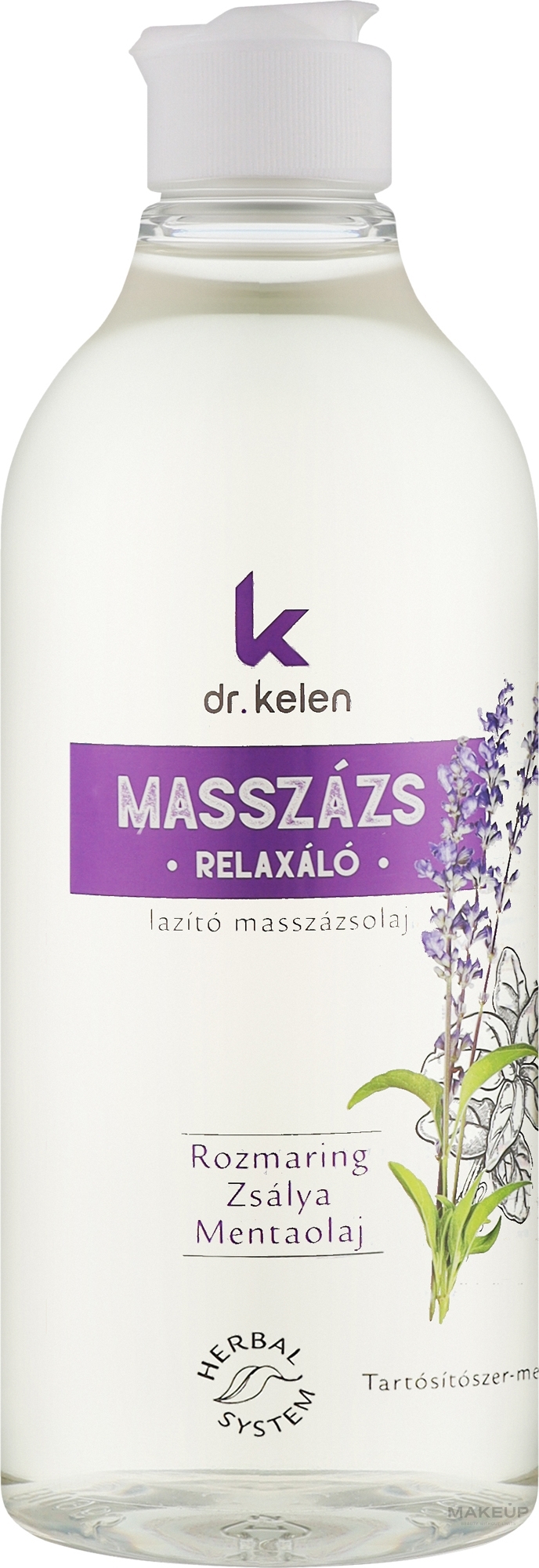 Расслабляющее массажное масло - Dr.Kelen Relaxing Massage Oil — фото 500ml