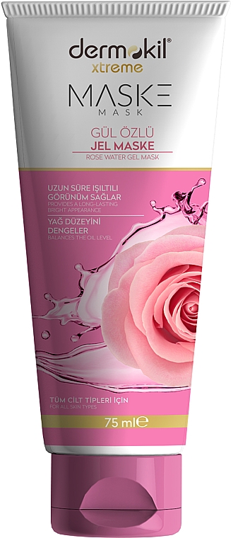 Гелевая маска с розовой водой - Dermokil Rose Water Gel Mask (туба) — фото N1