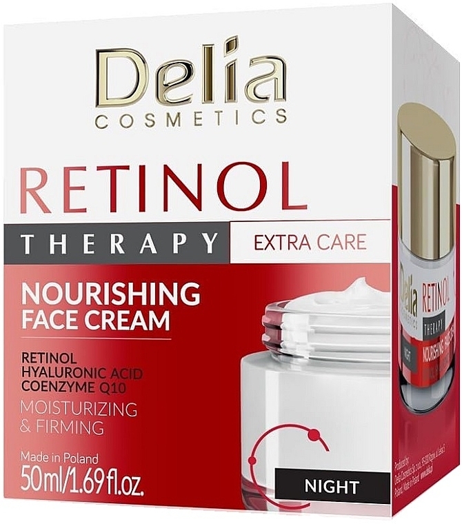 Нічний крем для обличчя - Delia Retinol Therapy Nourishing Night Face Cream — фото N2