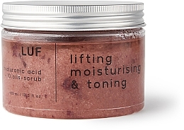 Парфумерія, косметика Підтягувальний сольовий скраб для тіла з дренувальним ефектом - Luff Lifting, Moisturizing & Toning Monoi-Raspberry Salt Scrub