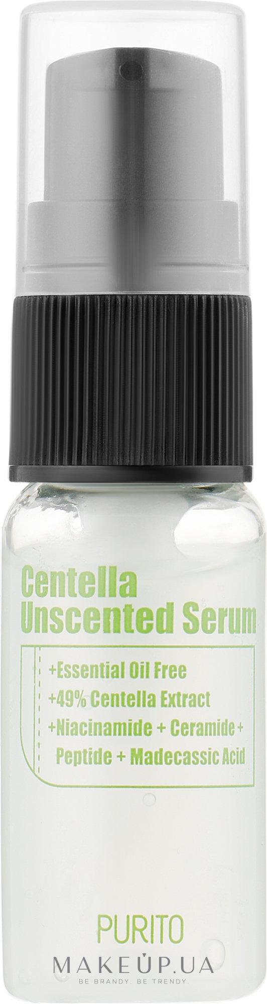Заспокійлива сироватка з центелою без ефірних олій - Purito Seoul Wonder Releaf Centella Serum Unscented (Travel Size) — фото 15ml