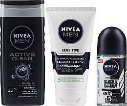 Духи, Парфюмерия, косметика Набор - NIVEA MEN Black & White Collection (cr/75ml + antiperspirant/50ml + sh/gel/250ml)