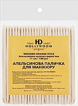 Апельсиновые палочки для маникюра, 11 см - HD Hollywood Wooden Orange Stick — фото N1