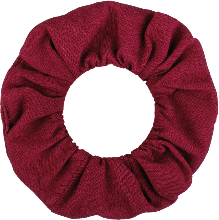 Резинка для волос трикотаж, бордовая "Knit Classic" - MAKEUP Hair Accessories — фото N2