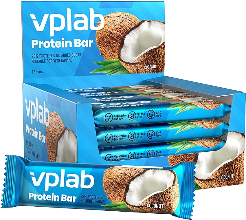 Протеїновий батончик "Кокос" - VPlab Protein Bar — фото N1