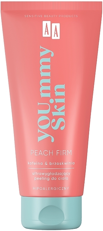 Пілінг для тіла з кофеїном і персиком - AA Cosmetics YOU.mmy Peach Firm — фото N1