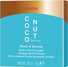 Компактный бронзер и румяна - Pupa Coconut Lovers Blush & Bronze — фото N2