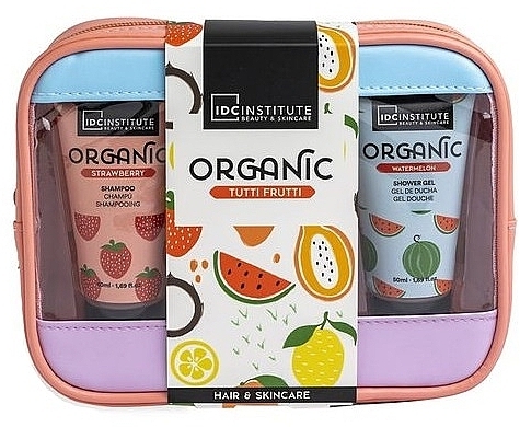 Набір - IDC Institute Organic Travel Set (b/lot/50ml + sh/gel/50ml + shm/50ml + bag) — фото N1