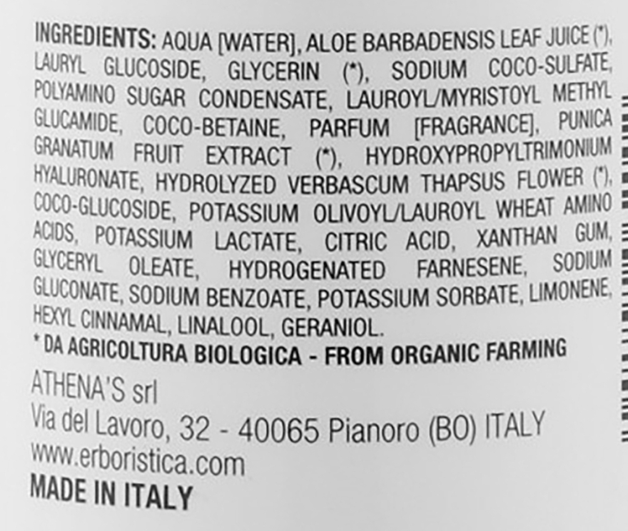 Органічний зволожувальний шампунь з гіалуроновою кислотою - Athena's L'Erboristica Trico Bio Shampoo Idratante Con Acido Jaluronico "Luce Sublime" — фото N3