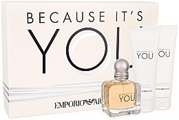 Духи, Парфюмерия, косметика Giorgio Armani Because It’s You - Набор (edp/50ml + sh/gel/75ml + b/lot/75ml)