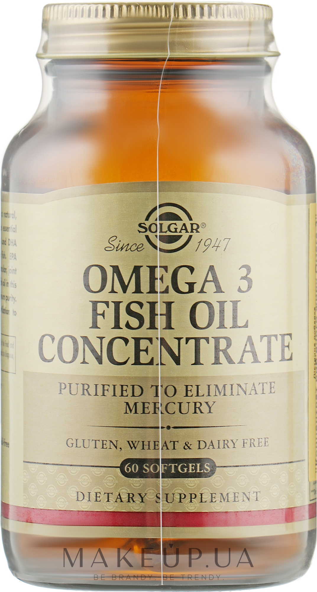 Диетическая добавка "Рыбий жир" - Solgar Omega-3 Fish Oil Concentate — фото 60шт