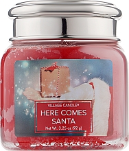 Парфумерія, косметика Ароматична свічка у банці - Village Candle Here Comes Santa