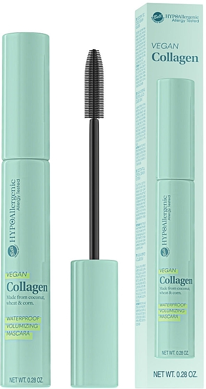 Водостойкая тушь для ресниц - Bell HypoAllergenic Vegan Collagen Waterproof Volumizing Mascara — фото N1