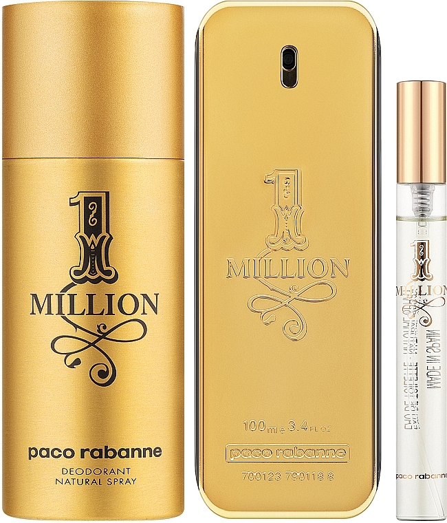 Paco Rabanne 1 Million - Набор (edt/100ml + deo/150ml + edt/mini/10ml) — фото N2