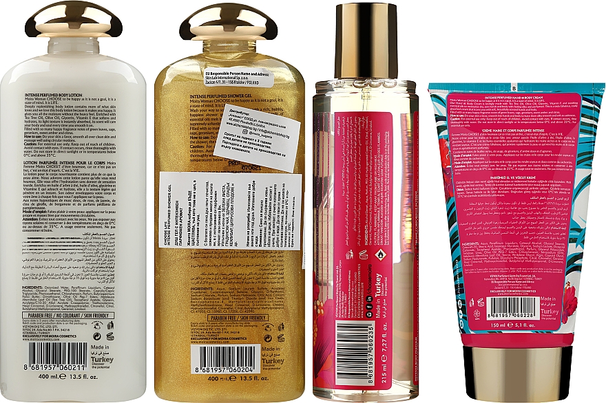 Набор - Moira Cosmetics Life (gel/400ml + lotion/400ml + body/mist/215ml + cream/150ml) — фото N3
