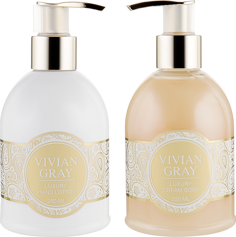 Набор "Sweet Vanilla" - Vivian Gray Romance Luxury Beauty Set (h/lot/250ml + cr/soap/250ml) — фото N2