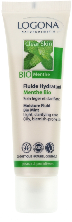 Крем-флюид увлажняющий для проблемной кожи - Logona Facial Care Moisture Fluid Organic Mint — фото N2
