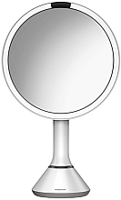 Зеркало с двойной светодиодной подсветкой и 5-кратным увеличением - Simplehuman Dual LED Light Sensor Makeup Mirror White — фото N1
