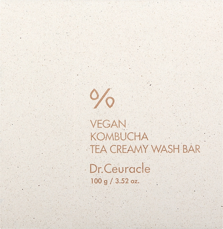 Крем-мыло для лица и тела с ферментированным чаем комбуча - Dr. Ceuracle Vegan Kombucha Tea Creamy Wash Bar