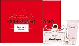 Salvatore Ferragamo Signorina - Набор (edp/100ml + edp/10m l+ b/lot/50ml) — фото N1