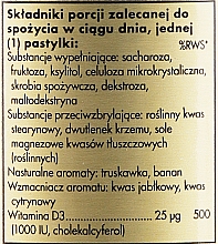 Харчова добавка  з полунично-банановим смаком "Вітамін D3", 25 мкг - Solgar Vitamin D3 1000 IU — фото N3