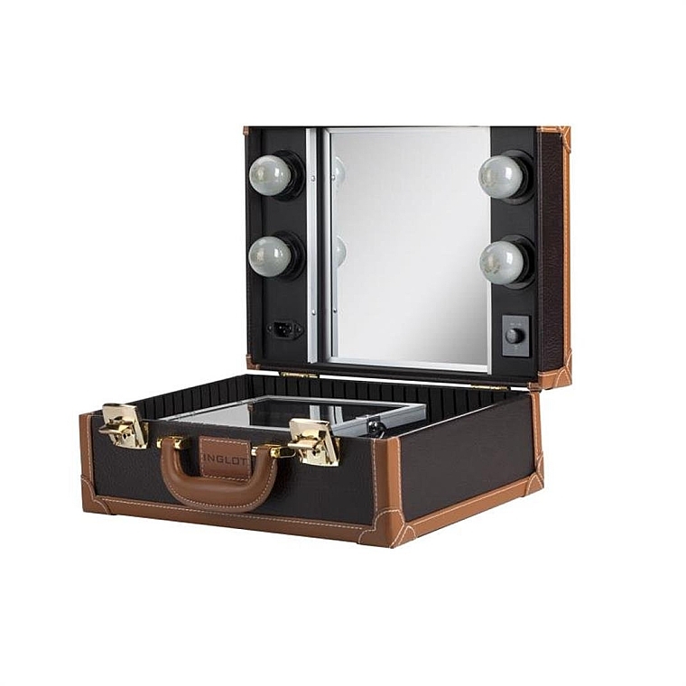 Косметический кейс - Ingolt Mini Makeup Suitcase KC-007M Brown — фото N3