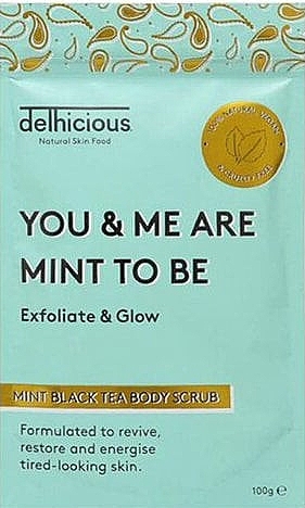 Скраб для тіла з м'ятою - Delhicious You & Me Are Mint To Be Mint Black Tea Body Scrub — фото N1