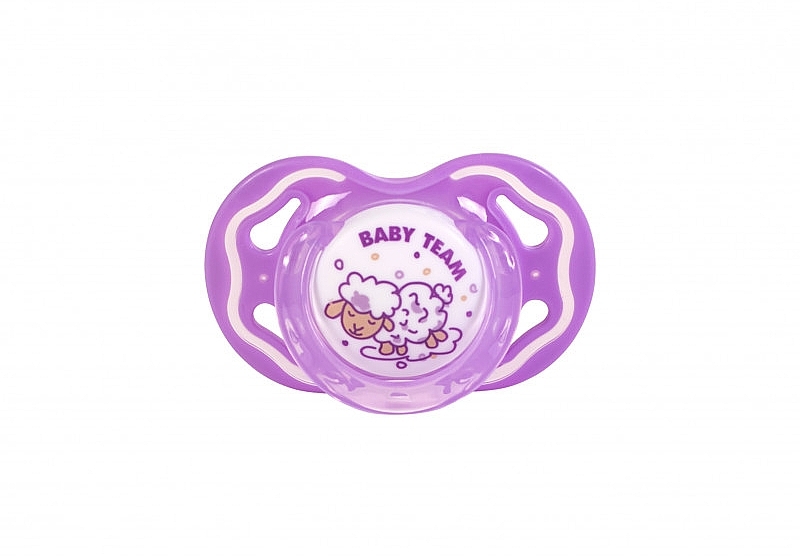 Пустышка силиконовая ортодонтическая 6+, фиолетовая - Baby Team — фото N2
