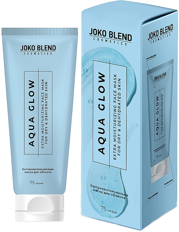 Экстраувлажняющая маска для лица с гиалуроновой кислотой - Joko Blend Aqua Glow Extra Moisturizing Face Mask