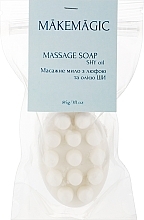 Парфумерія, косметика Масажне мило з люфою та олією Ши "Кокос" - Makemagic Massage Soap
