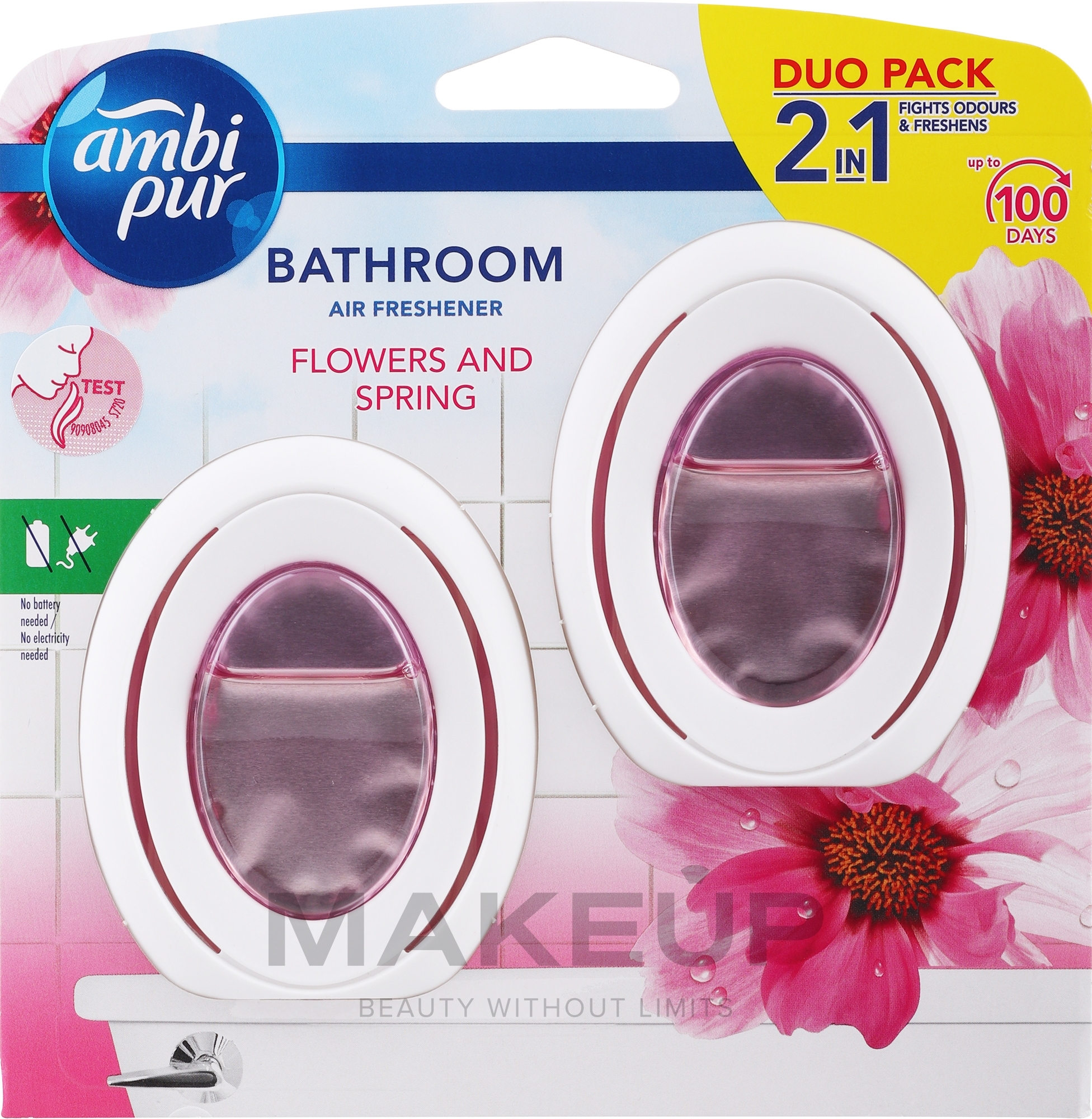 Ароматизатор для ванны "Цветы и весна" - Ambi Pur Bathroom Flowers & Spring Scent 45 days — фото 2x7.5ml
