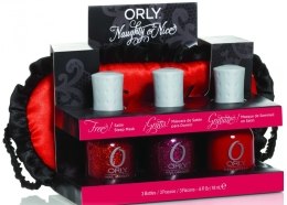 Духи, Парфюмерия, косметика Набор лаков - Orly Naughty Or Nice Sleep Mask (nail/3х18ml + Sleep Mask)