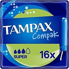 Тампони з аплікатором, 16 шт. - Tampax Compak Discreet Tampons — фото N1