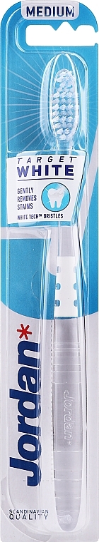 Зубная щетка средней жесткости, прозрачно-белая - Jordan Target White — фото N3