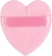 Парфумерія, косметика Оксамитова пуховка для макіяжу обличчя у формі розового серця - Bubble Bar
