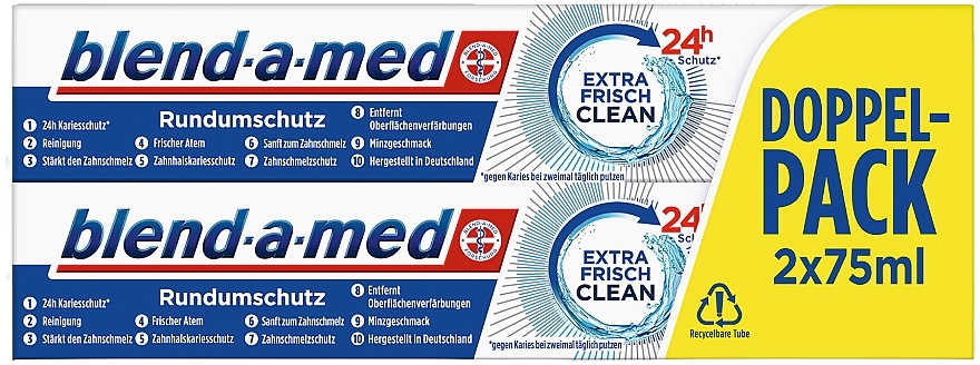 Набір зубної пасти "Екстрасвіжість" - Blend-a-med Extra Frisch Clean (toothpaste/2x75ml) — фото N1